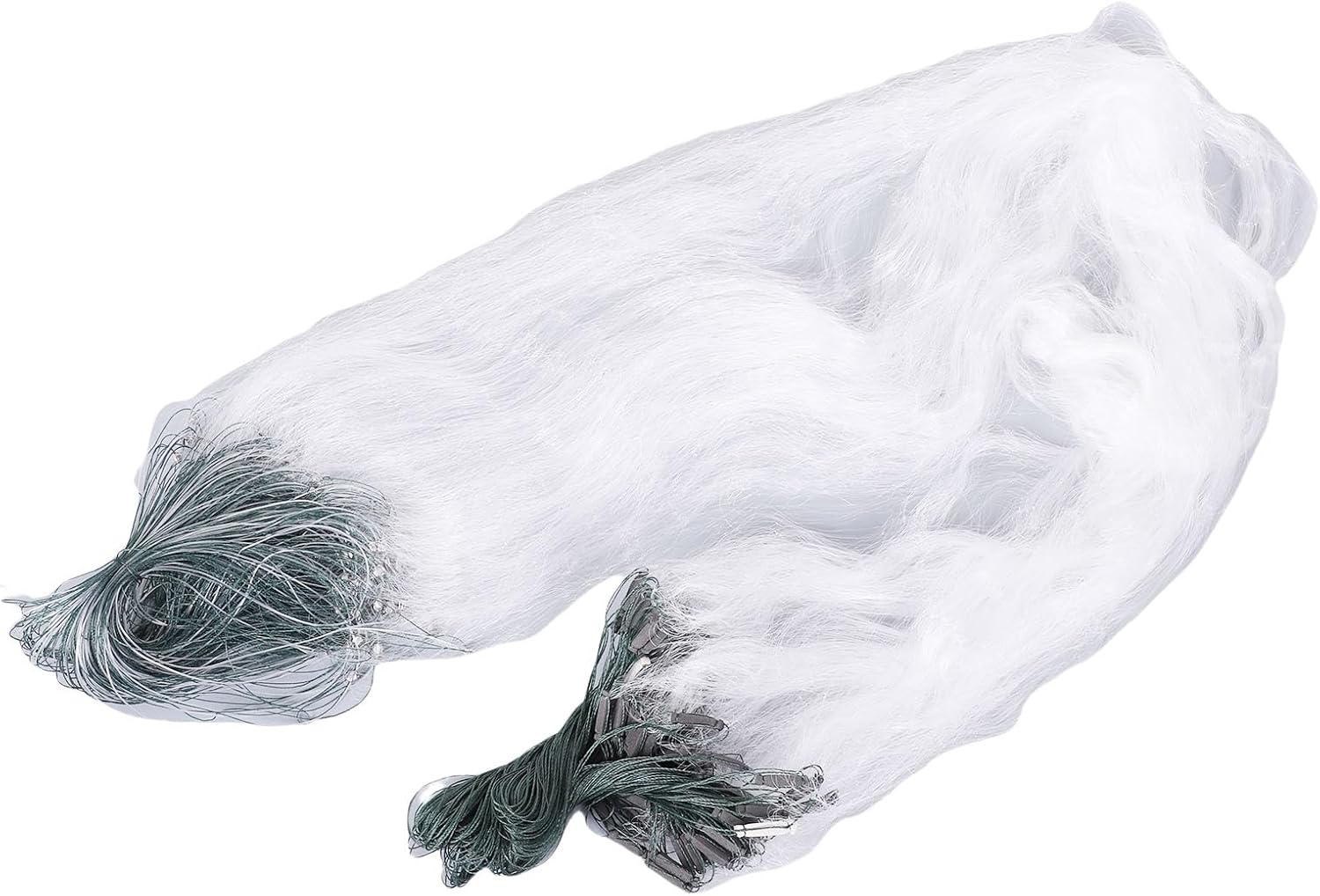 50m Length 1.5m Height 3 Layers Fishing Net Nylon Monofilament Cast Net Outdoor Hand Throw Fishing Mesh Bait Trap Fish(3 Finger)