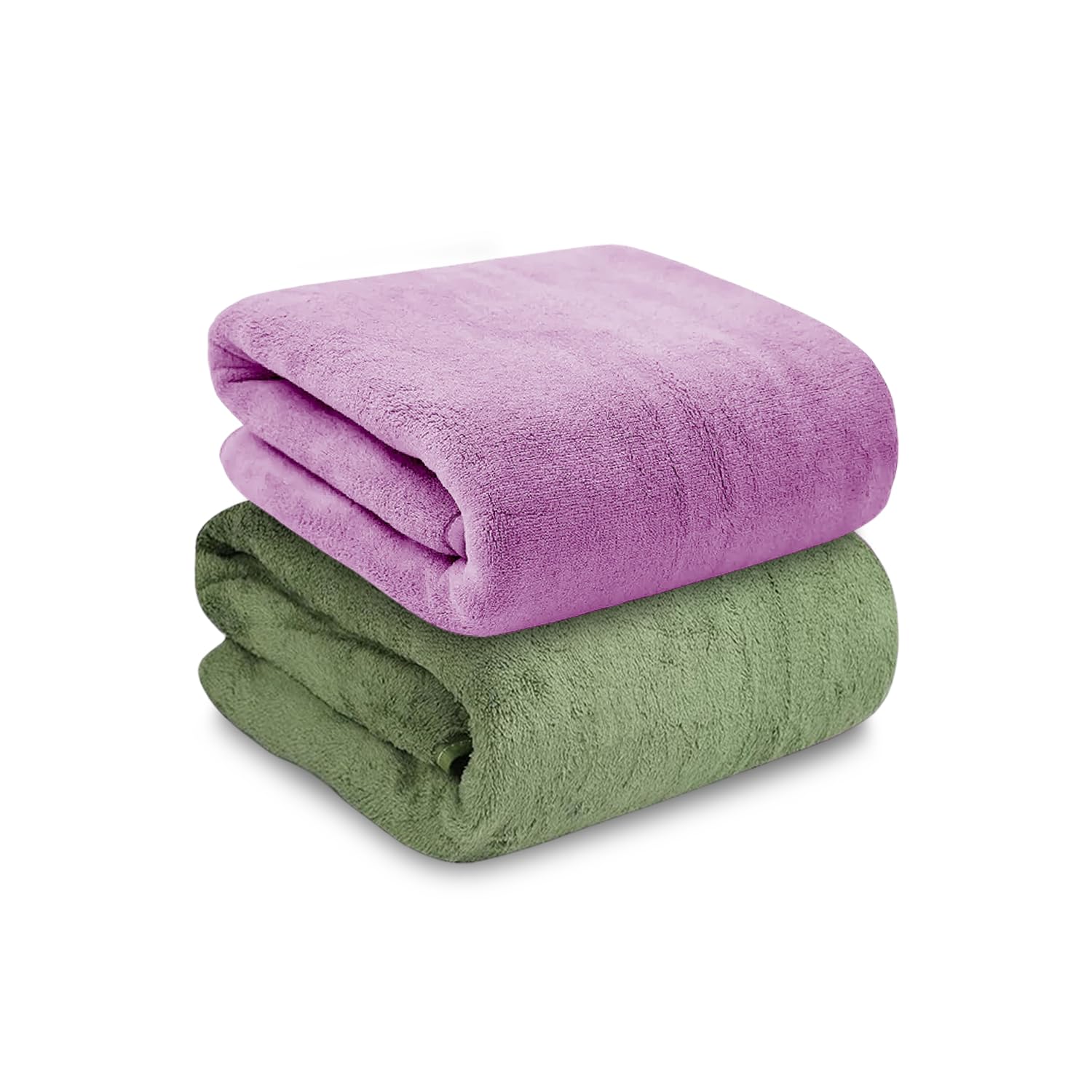 MAXOSHINE Microfiber Towels for Bath Large Size-Super Soft Coral Fleece Bathing Towel Hook Quick Dry Super Absorbent-Bath Towel for Men and Women-70x140 cm, 350 GSM, Pack of 2