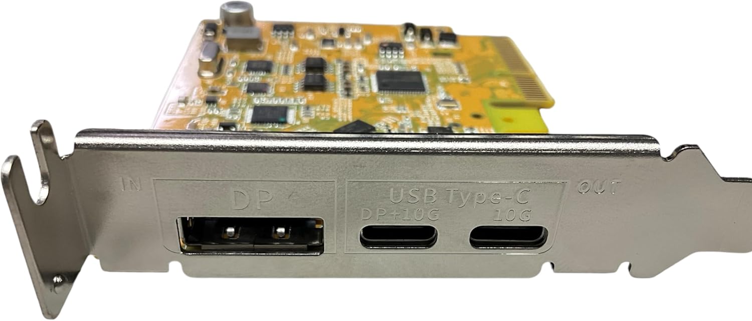 Low Profile Bracket UPA2015, MR7MR-USB3.2 Gen2 10G & DisplayPort Alt-Mode PCI Express Host Card with Dual USB Type-C Receptacles Note Low Profile Only