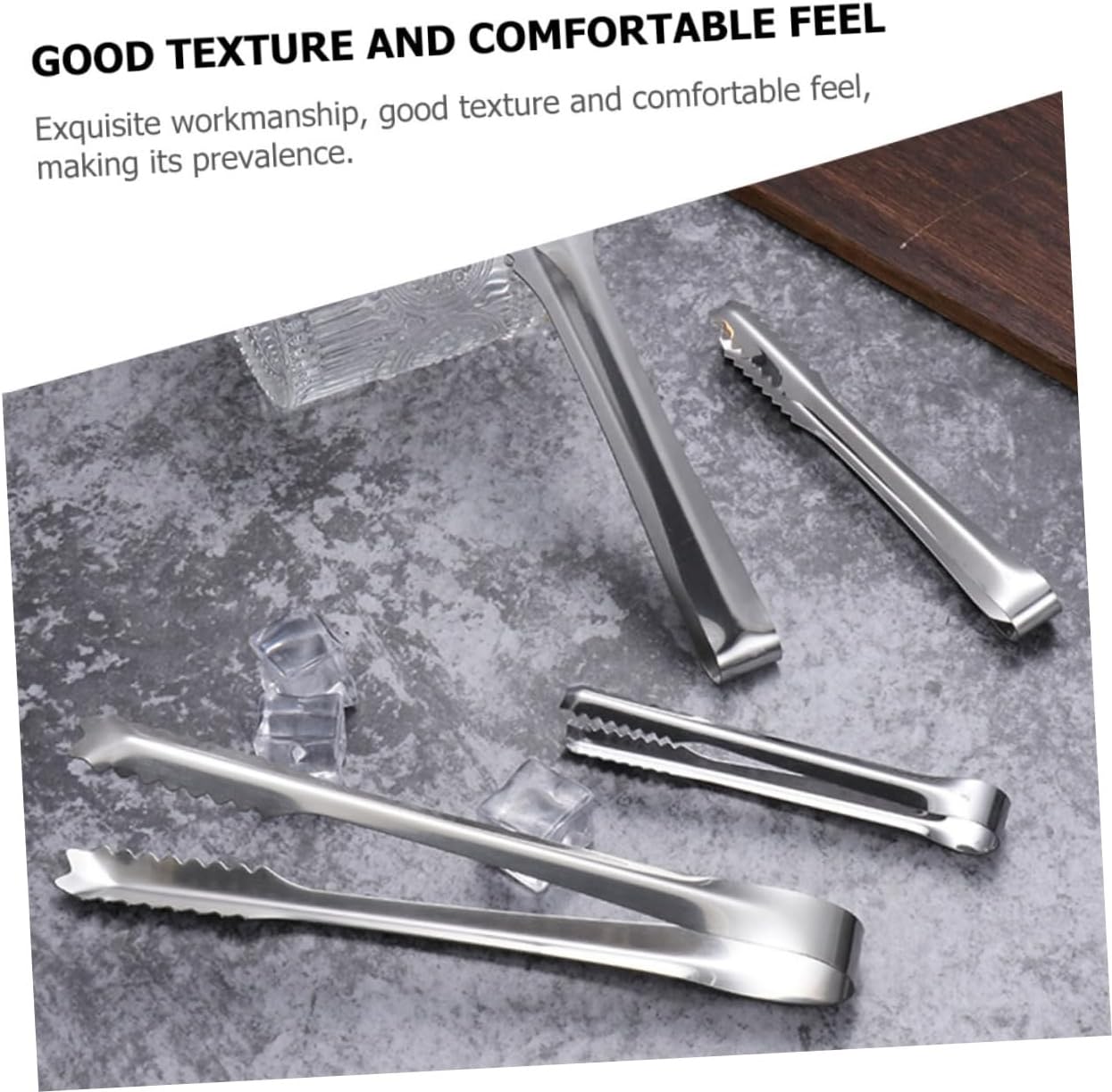 VALICLUD 10Pcs Stainless Steel Ice Tongs with Teeth for Sugar Cubes Ice Cubes Lemon Slices Food Grade Clamps for Tea Parties Coffee Weddings Family Gatherings and Restaurant Use