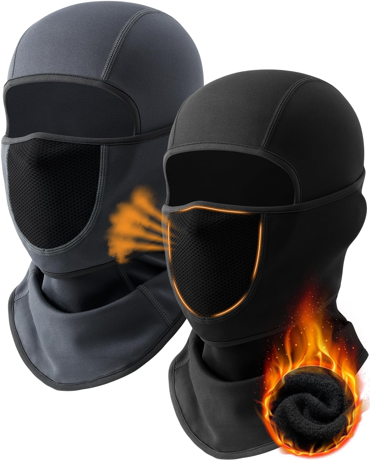 Balaclava Face Ski Mask with Movable Design for Men Women-Fleece Winter Face Covering for Cold Weather Skiing Outdoor Work