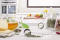 Vista 4 de Apace Living Juego de 3 cucharas medidoras de acero inoxidable para té de hojas sueltas, café y más (M, plateado)