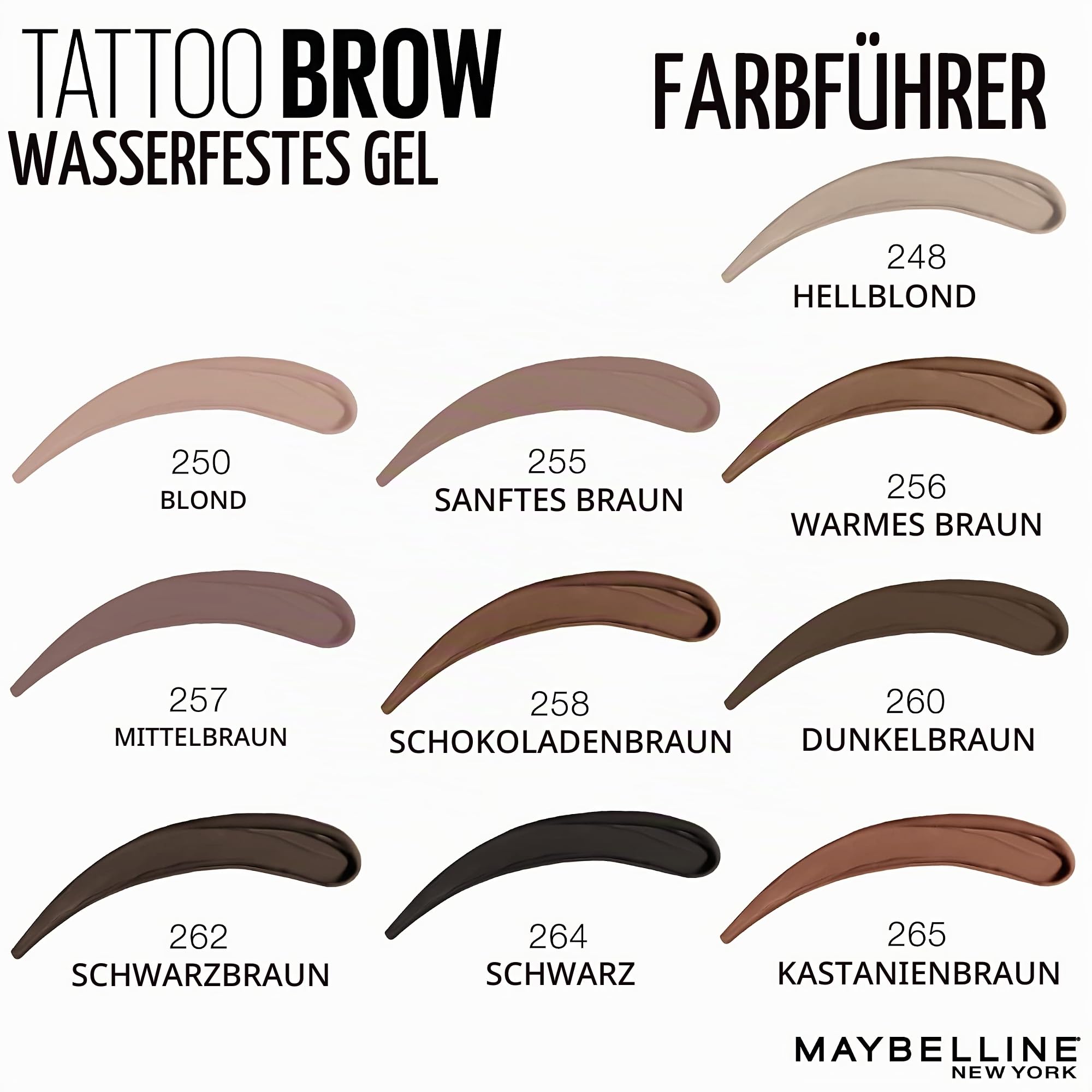 Maybelline New York - Wasserfestes Augenbrauengel – Tattoo Brow – Schokoladenbraun (05) – 5 g – Ansicht 11
