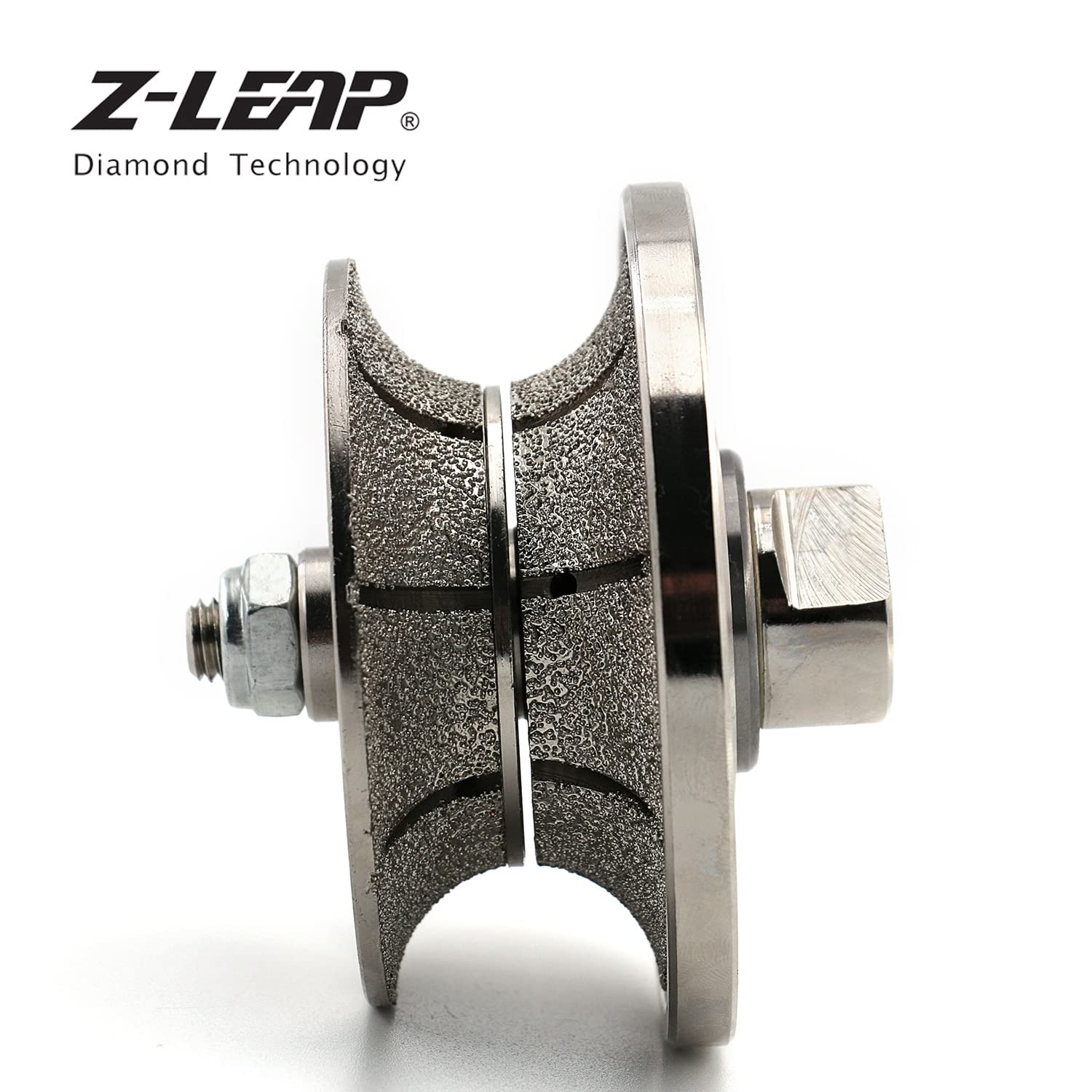 V30 (1-1/4'') Full Bullnose Diamond Hand Profiler Router Bit Wheel with M14 Thread for Granite Concrete Marble Countertop Edge - Image 2