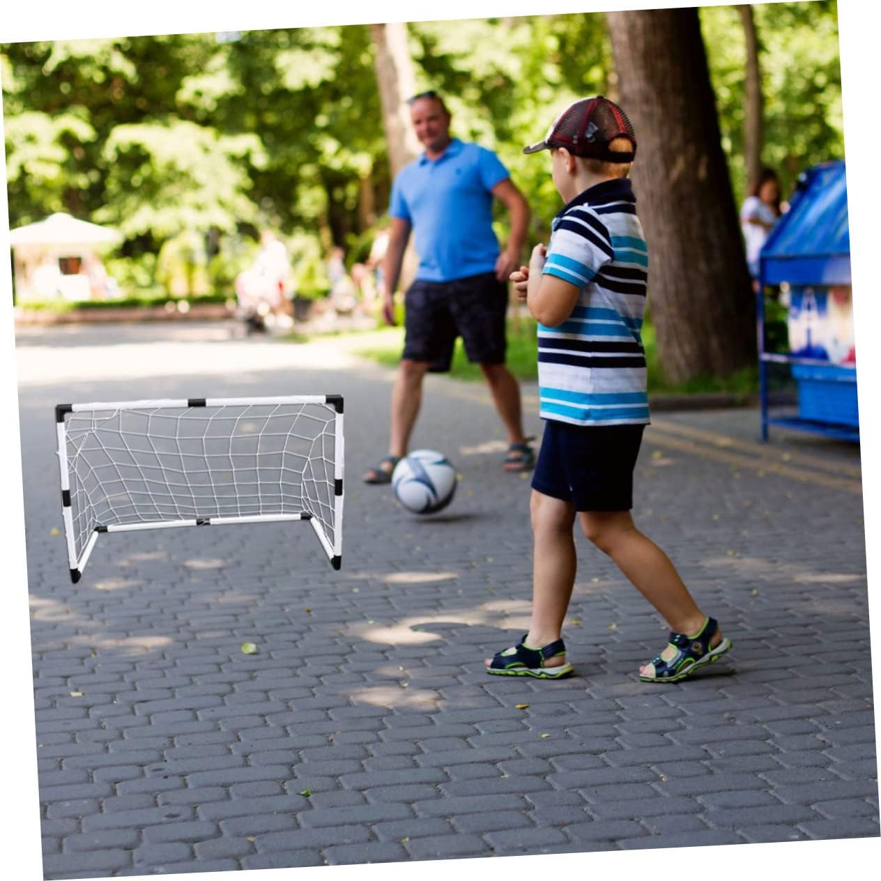 Totority 1Pc Outdoor Football Net Door Weather Resistant Soccer Mesh Gate for Backyard Garden Games Lightweight Portable Sports Accessory