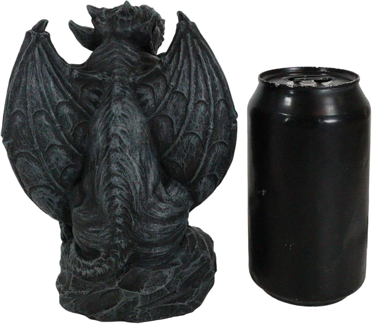Ebros Kong Giant Primate Winged Gorilla Gargoyle Crouching On Rock Statue Medieval Renaissance Gothic Decorative Figurine 6.5" Tall Gargoyles Notre Dame Stoic Creatures Stone Devils Macabre Decor