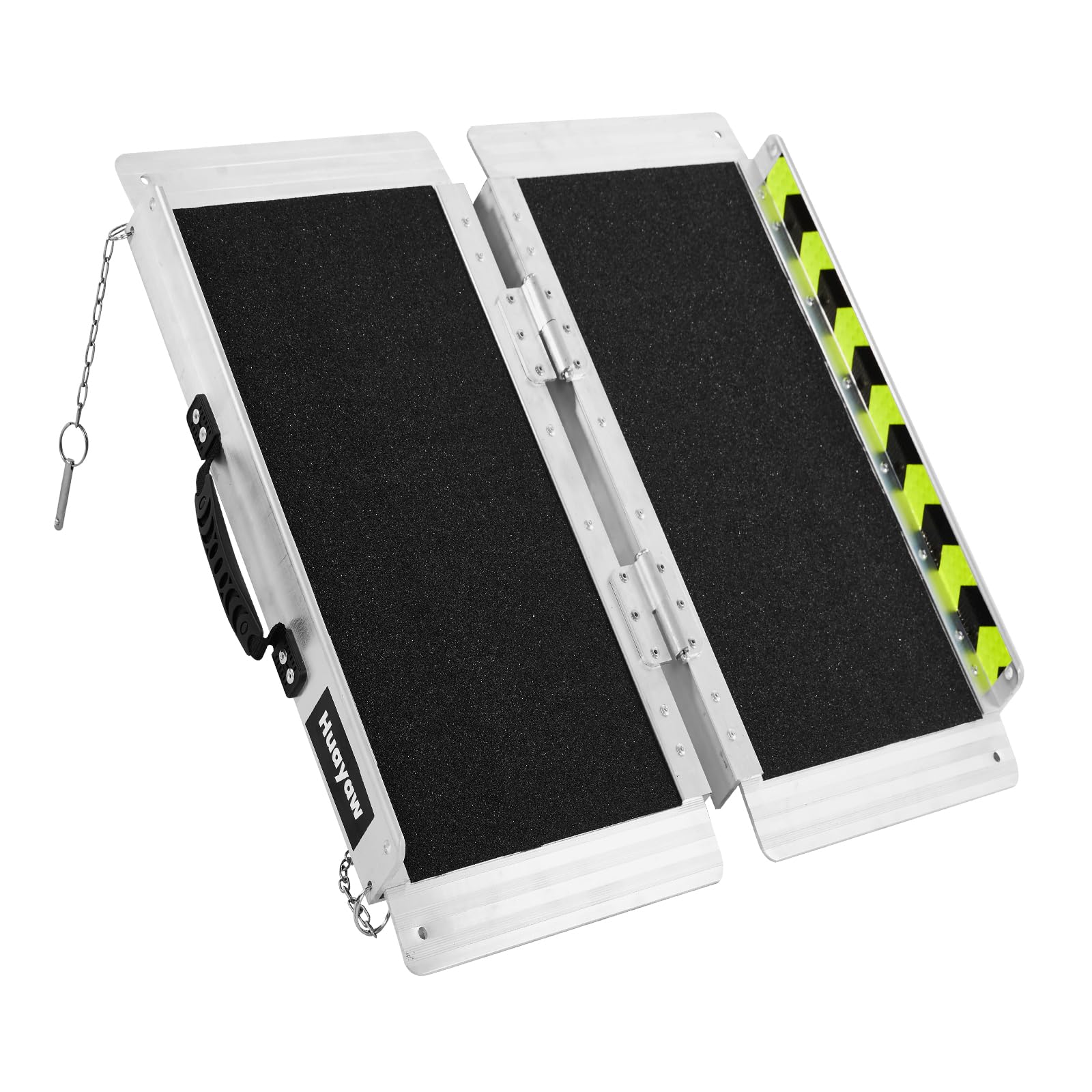 Rampa per sedia a rotelle, 90 cm, in alluminio, antiscivolo, pieghevole, portatile, per sedia a rotelle, per gradini di casa, scale, porte, scooter
