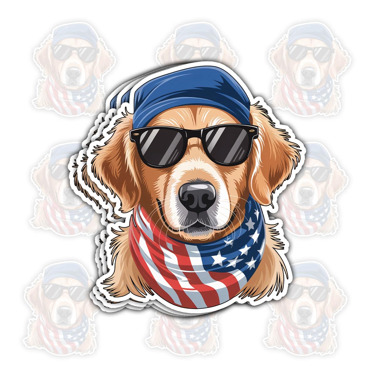 Calcomanías de Golden Retriever de alta calidad para personalizar tu termo