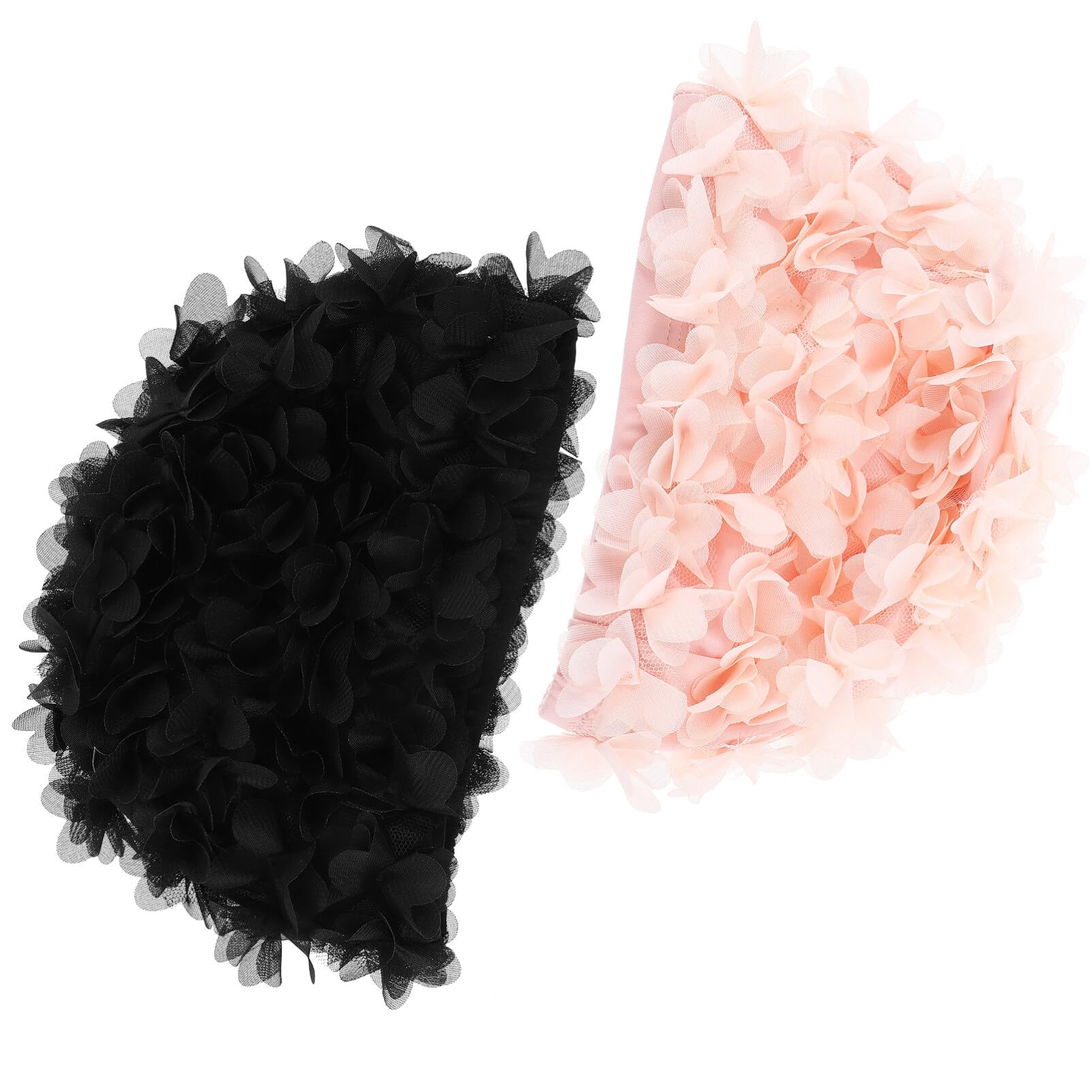 ABOOFAN 2pièces Bonnet De Bain pour Femme Cheveux Longs Lot de Bonnets De Piscine Été Facile à Enfiler Retirer