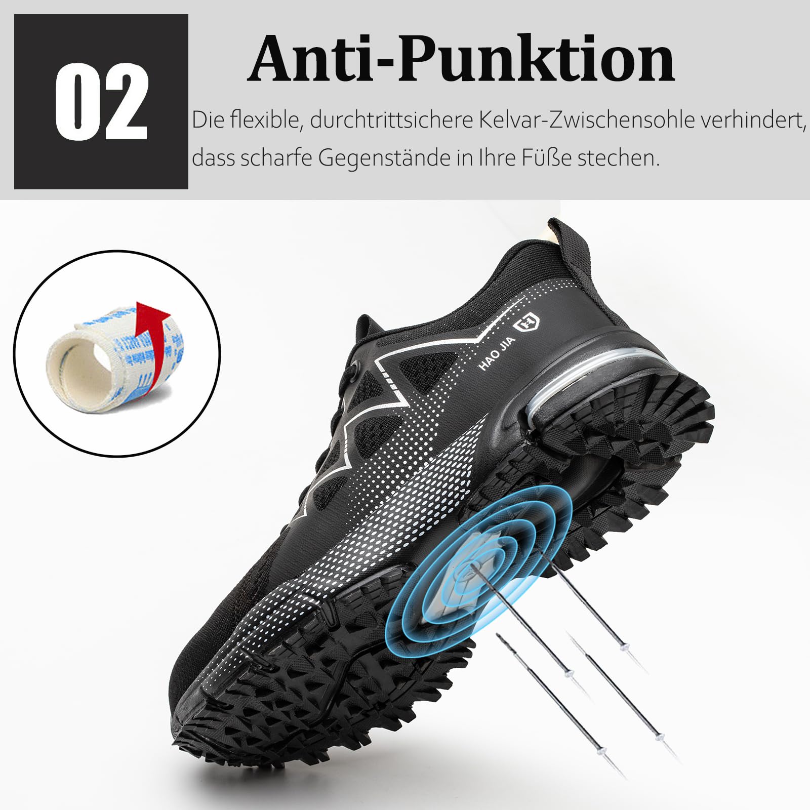 Chaussures de Sécurité Homme Femme Légère Baskets de Sécurité Embout Acier Protection Respirante Chaussures de Travail