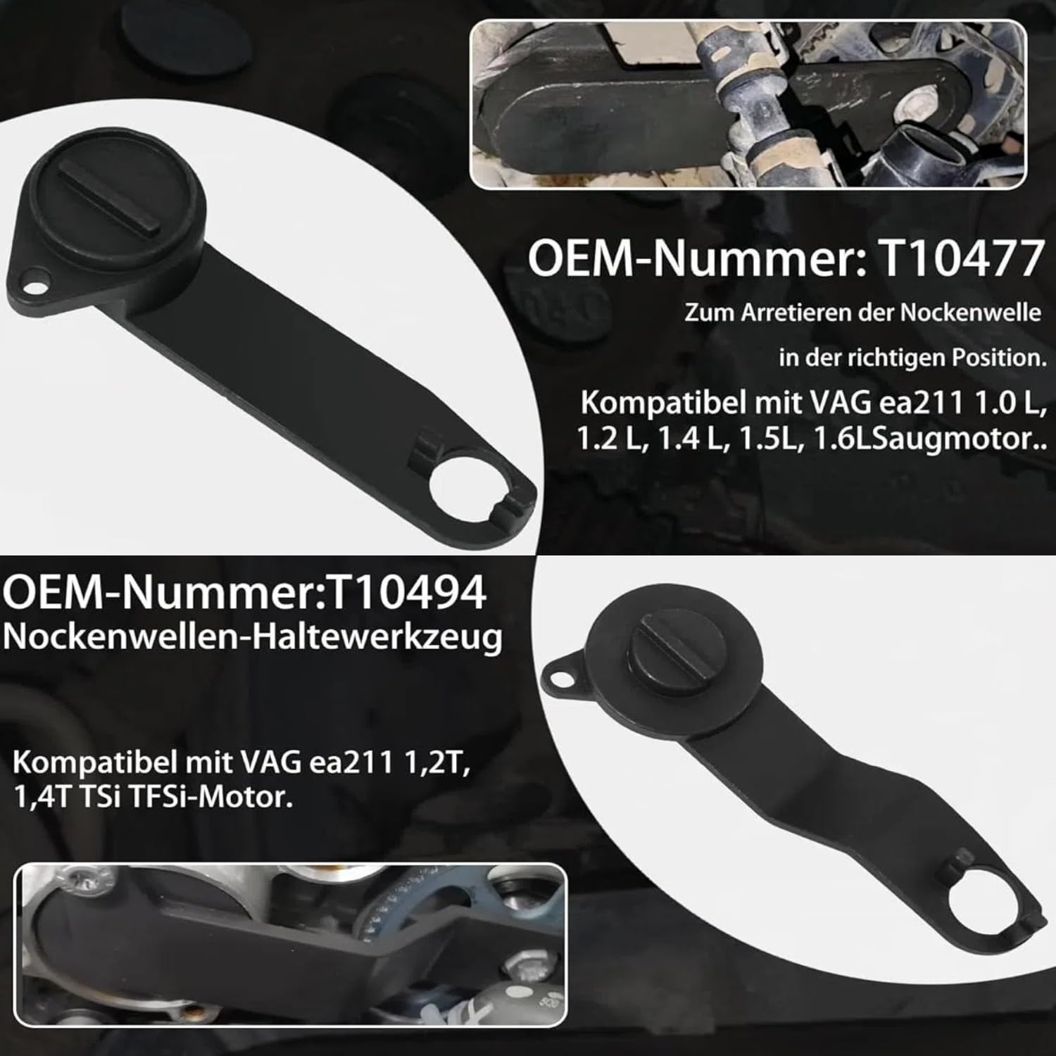 Zahnriemen Werkzeug Motor Einstellwerkzeug Satz für VAG EA211 1.4L, 1.4T, 1.6L, Zahnriemen Wechsel Werkzeug kompatibelmit VW/Audi A3 /Golf VII/Jetta/Skoda Octavia/Seat Leon