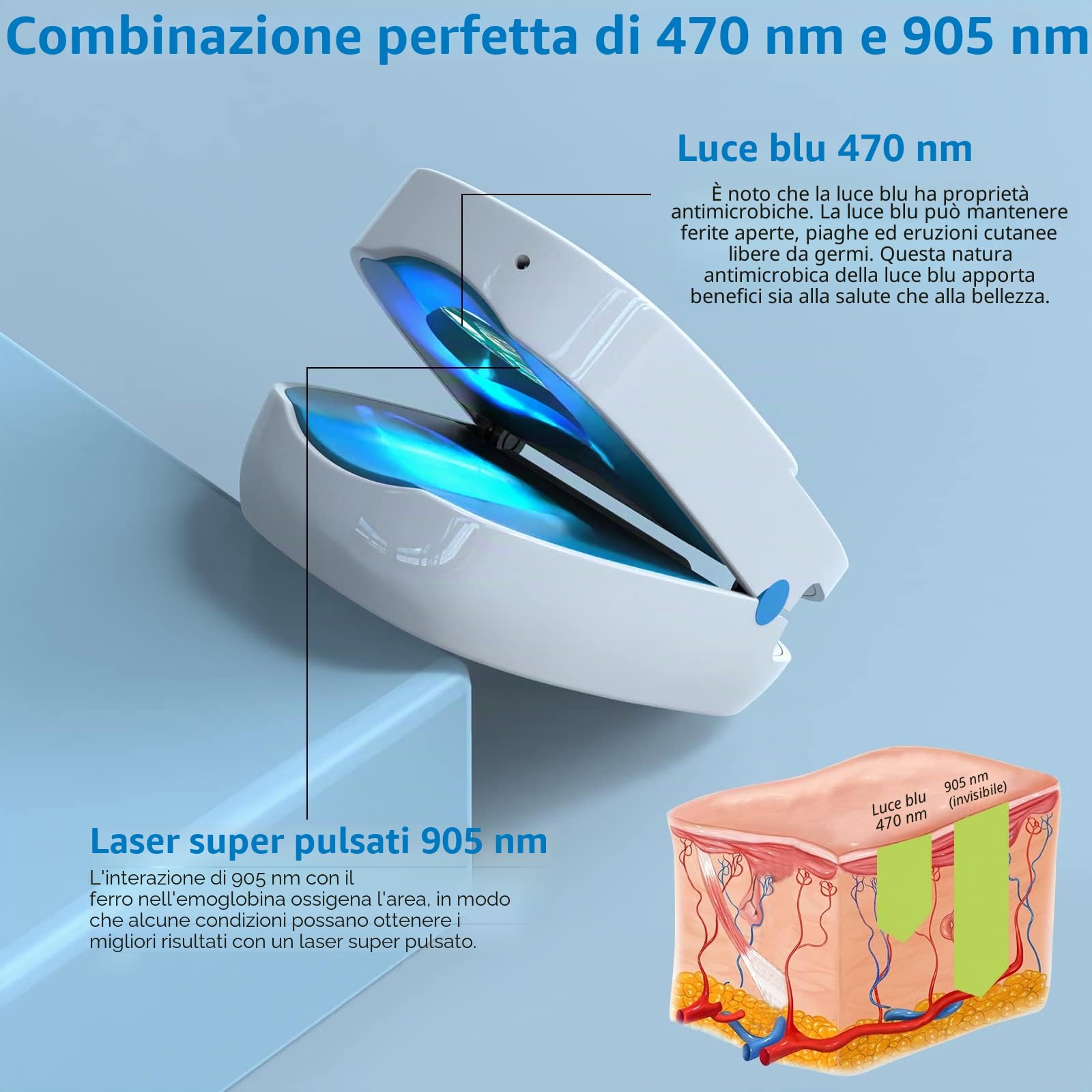 iKeener Smalto Trattamento Funghi Delle Unghie,Dispositivo Portatile Terapia Laser Freddo Pulizia Delle Unghie,Forniture Ricaricabili Cura Dita,Dei Piedi,Domestico,Indolore,Cura Dell'onicomicosi