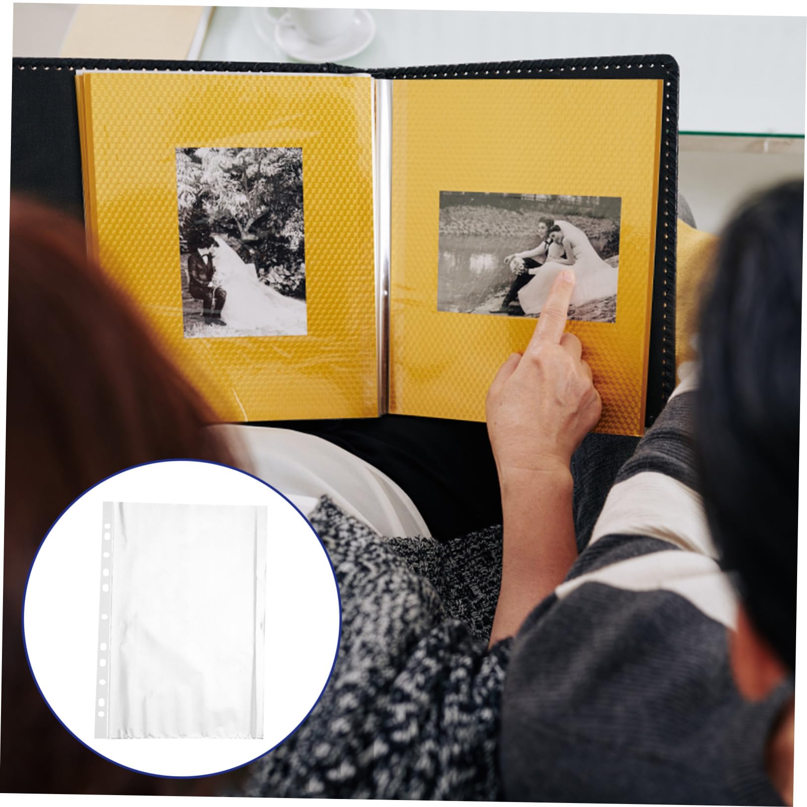 Pochettes Perforées A4 Transparentes et Résistantes, 200 Pièces