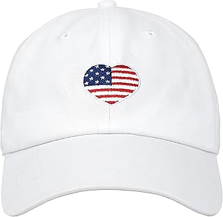 USA Flag & Embroidery Premium 100% Cotton Low Profile Adjustable Baseball Dad Cap