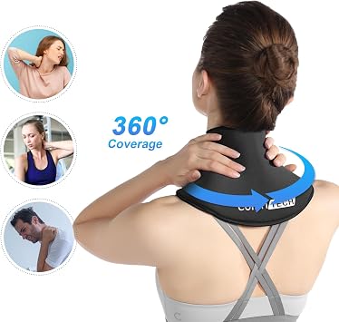 ComfiTECH Neck Ice Pack Wrap Gel, Cervical Cold Relief, M, 1 Pack