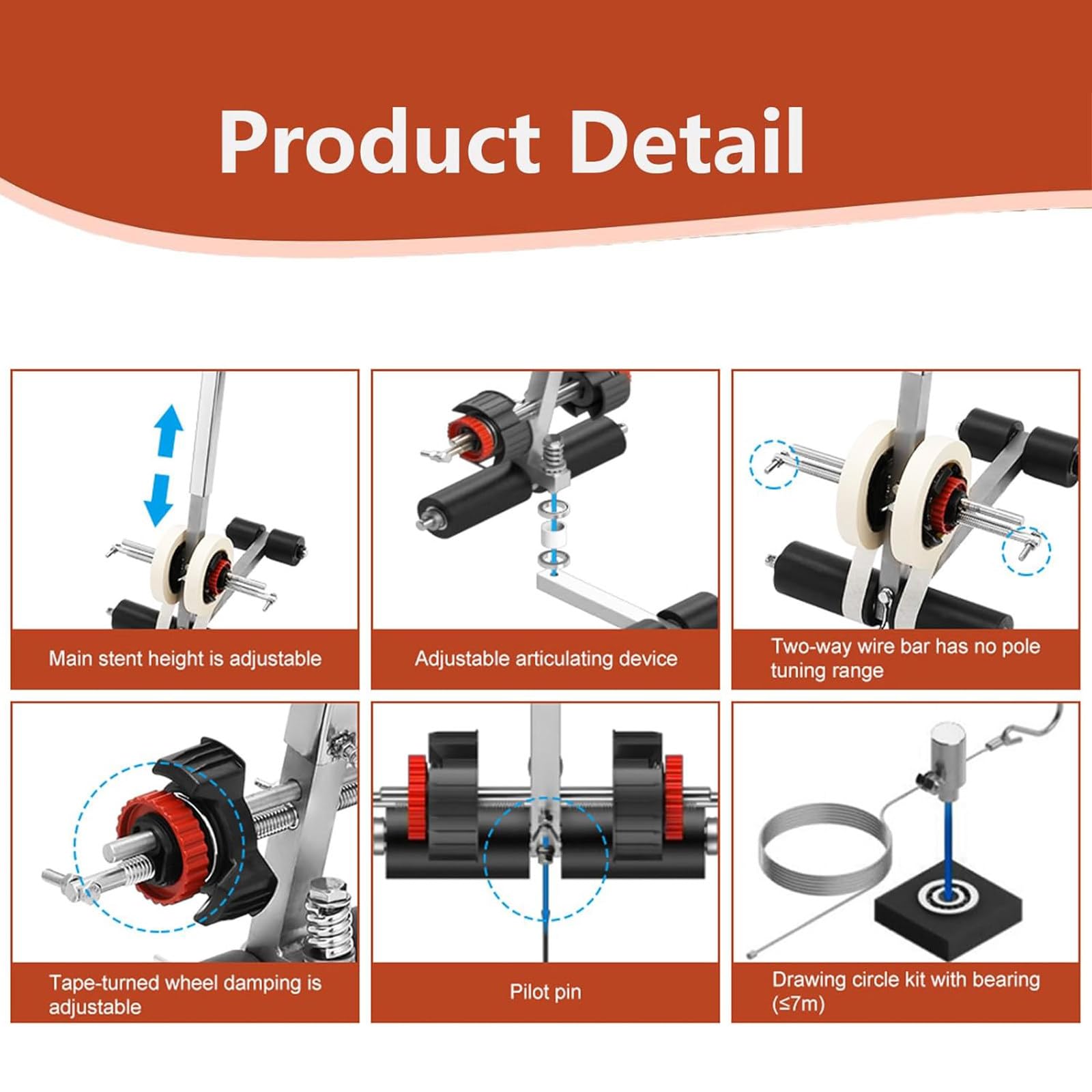 Macchina traccialinee manuale a spinta per tracciare linee di parcheggio, con kit per tracciare cerchi, applicatore di nastro adesivo per pavimenti, per campi da basket, segnaletica stradale, 55-80 c