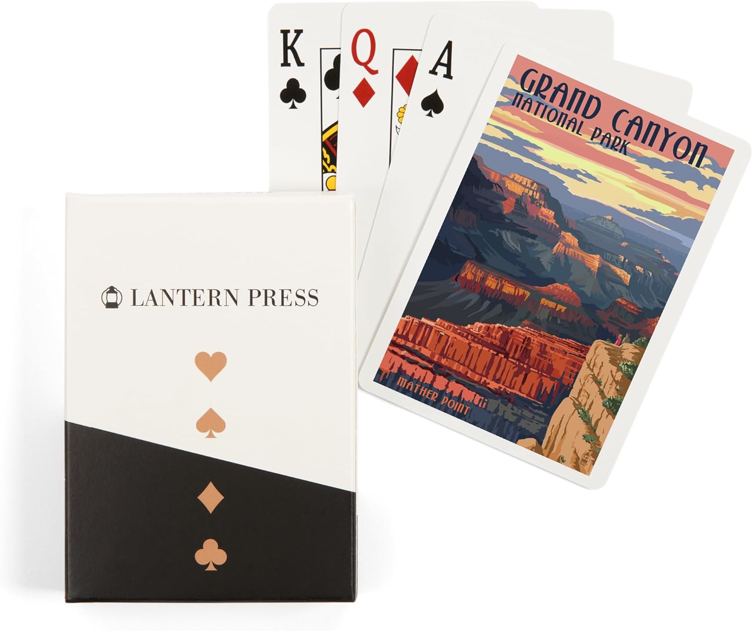 Lantern Press Grand Canyon National Park, Arizona, Mather Point, 52 Playing Cards for Adults, Poker Size Card Deck