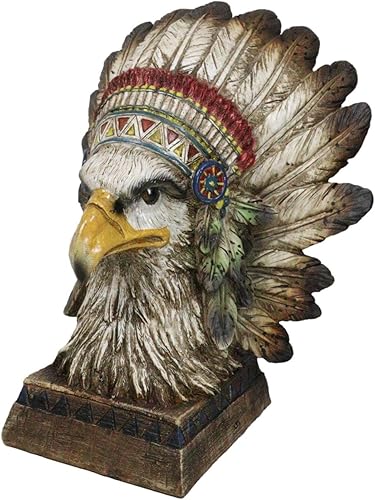 Miniatura 5 de Ebros Gift Estatuilla de espíritu animal en base de pedestal, estante, centro de mesa, centro de mesa, acento decorativo (guerrero águila)