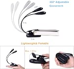 Clip on rechargeable music stand light, 8 LED reading lamp, 3 level brightness for eye protection, perfect for piano, orchestra, bookworms, crafts