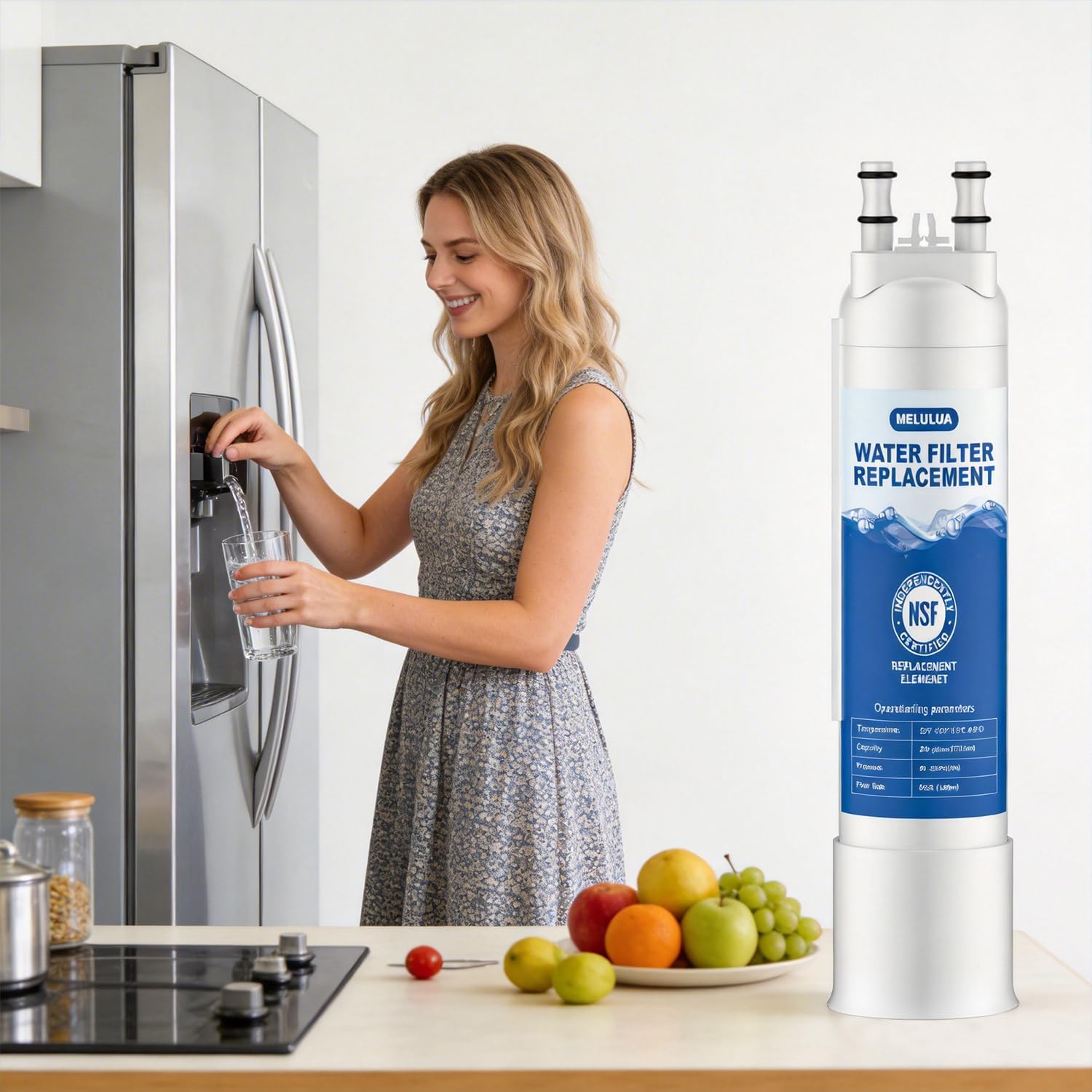 FPPWFU01 Water Filter Replacement Compatible with Frigidaire FPPWFU01 Water Filter, Electrolux EPPWFU01, PurePour PWF-1, EPPWF01 PureAdvantage PWF-1(2 Pack)
