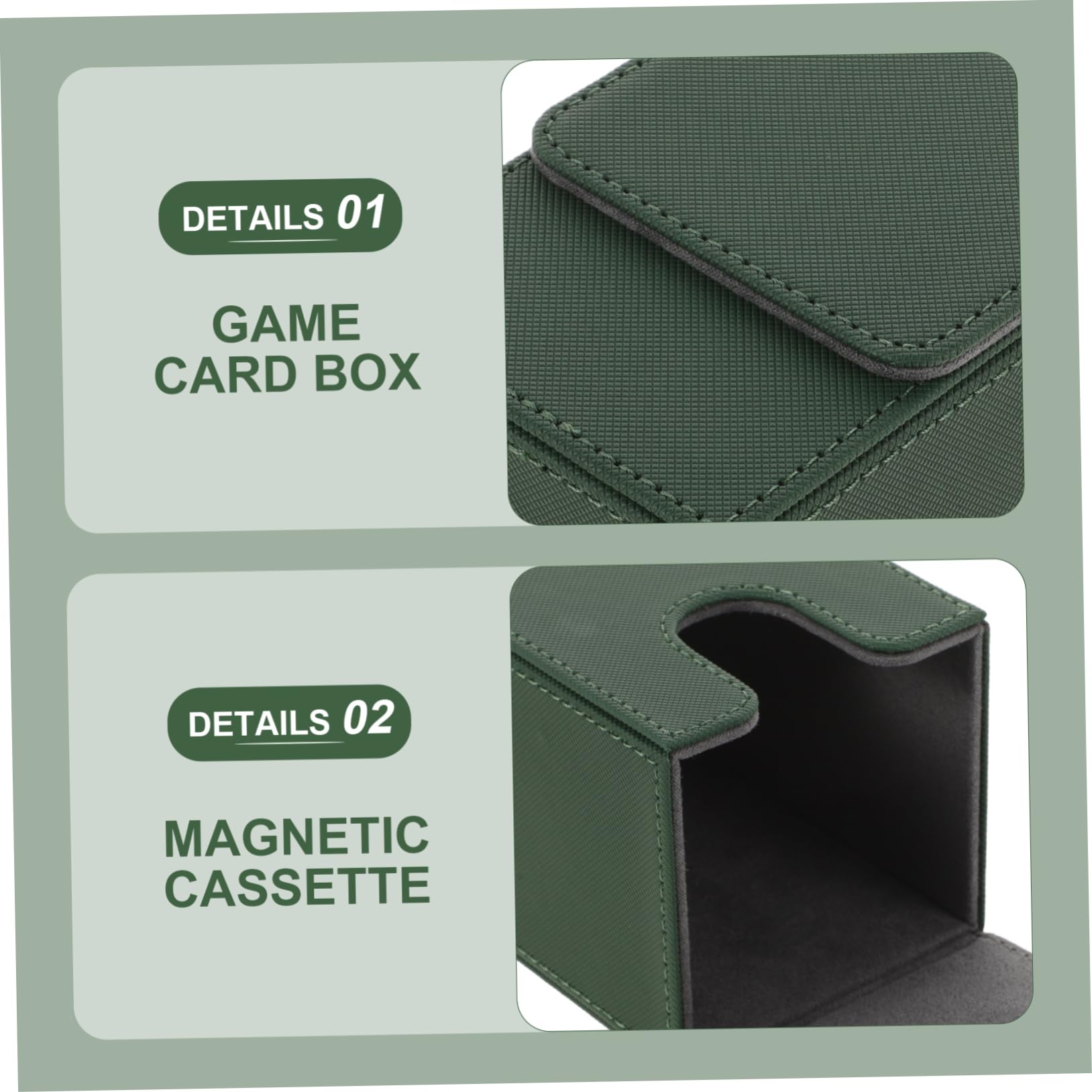 Sosoport Scatola Portaoggetti Per Carte in Pu Da 5 Pezzi Custodia Per Giochi Organizer Per Giochi