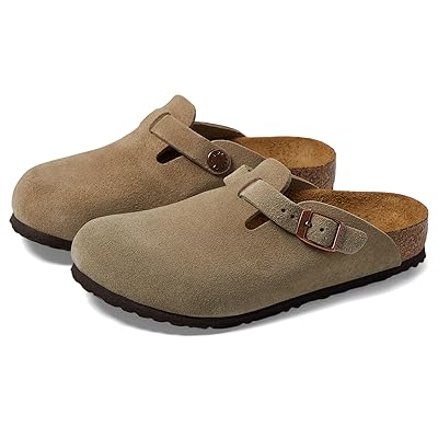 Birkenstock Kids Boston Suede (Toddler/Little Kid/Big Kid) Boys Shoes Taupe