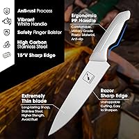 Vista 2 de imarku® 14-Piece Kitchen Knife Set with Block and Sharpener, Professional Stainless Steel with Non-Slip Ergonomic Handle, Dishwasher Safe, Home