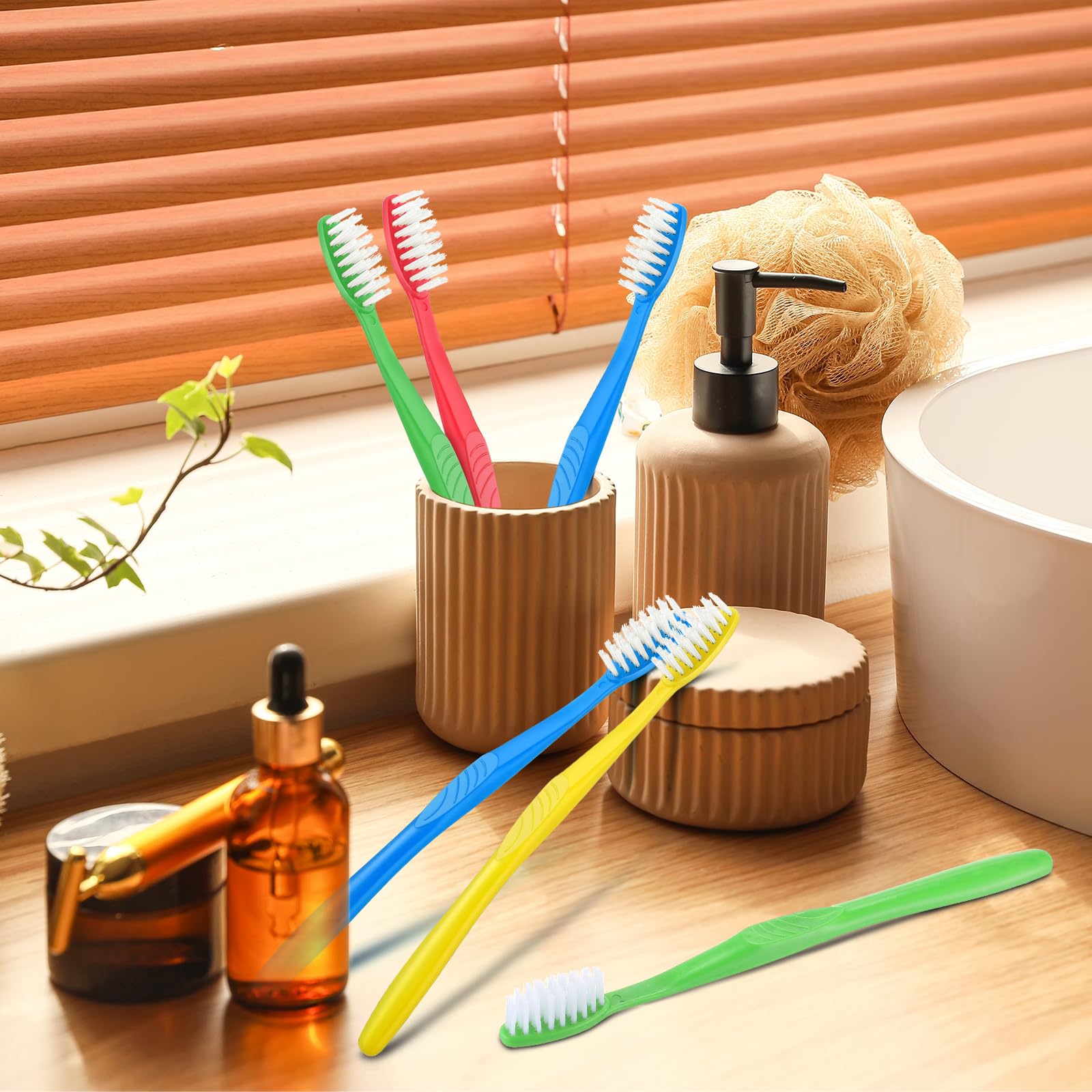 Tioncy Spazzolini da denti usa e getta, confezionati singolarmente, con setole morbide, da viaggio, per adulti, campeggio, senzatetto, ufficio, scuola, cura dentale (1000 pezzi)