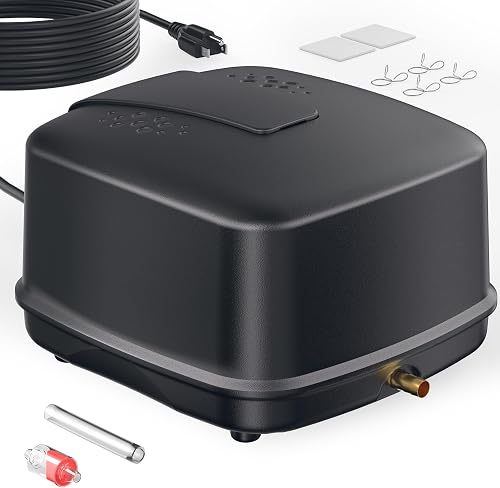 Pond Aerator, 640GPH High-Volume Pond Air Pump for 1000-3000 Gallon Ponds, Ultra-Quiet Septic Aerator IP65 Waterproof for Koi Pond, Water Garden, Fish Tank & Winter Ice Prevention P840