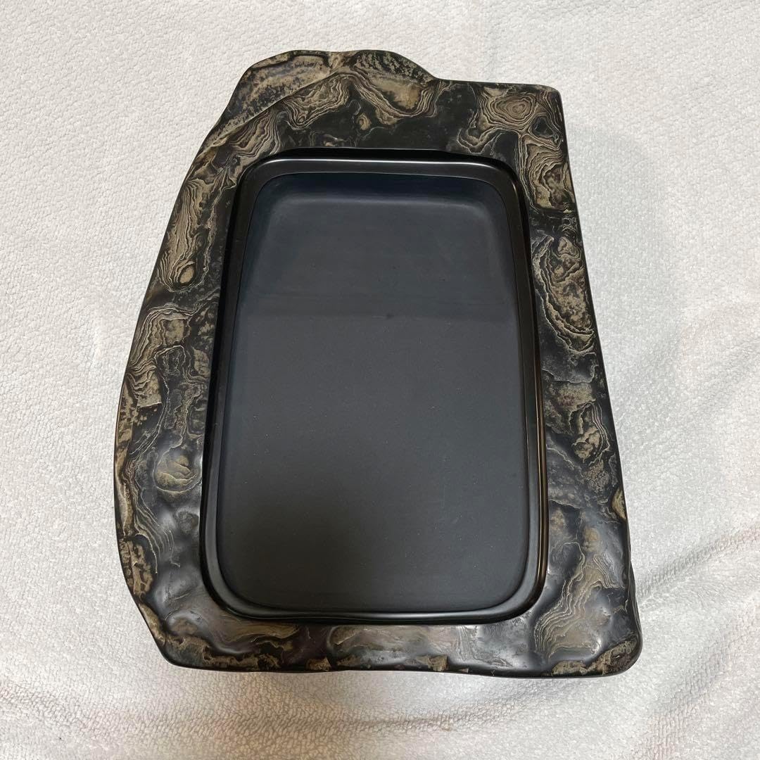 端渓硯 中国硯 龍鳳凰彫刻 唐木天地蓋付き1750g 端渓硯 中国硯 龍鳳凰彫刻 唐木天地蓋付き1750g 127th KOGIRE