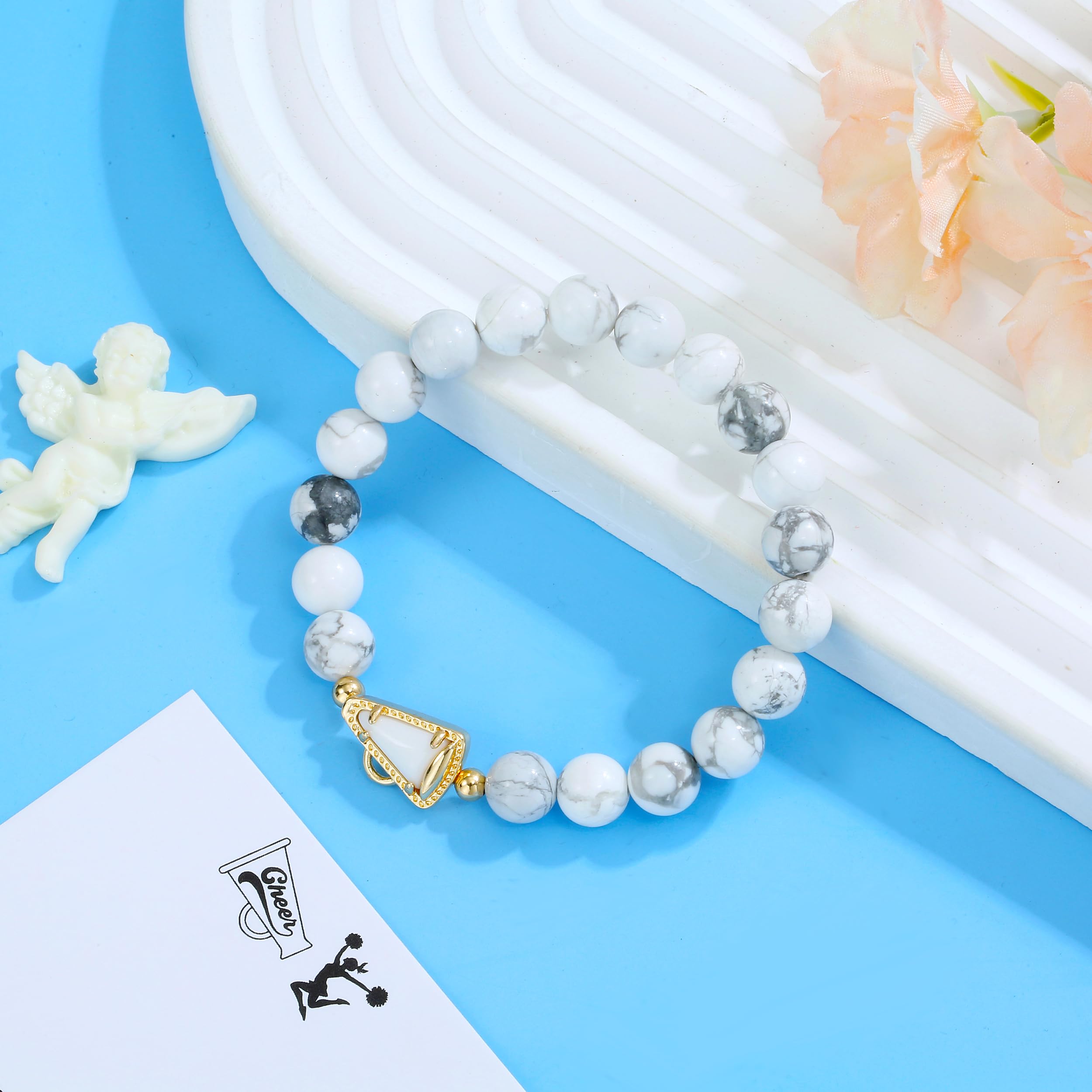 Cheer Bracelet Cheerleading Charm Bracelets for Women Coach Mom Cheer Team Cheerleader Gift Cheerleading Accessories Stuff