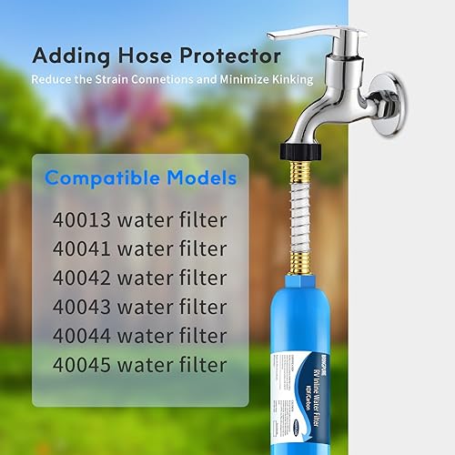 Miniatura 4 de Filtro de agua en línea para RV, certificado NSF 42372, reduce el cloro, el olor, el sabor, el óxido y el fluoruro en el agua potable, dedicado para