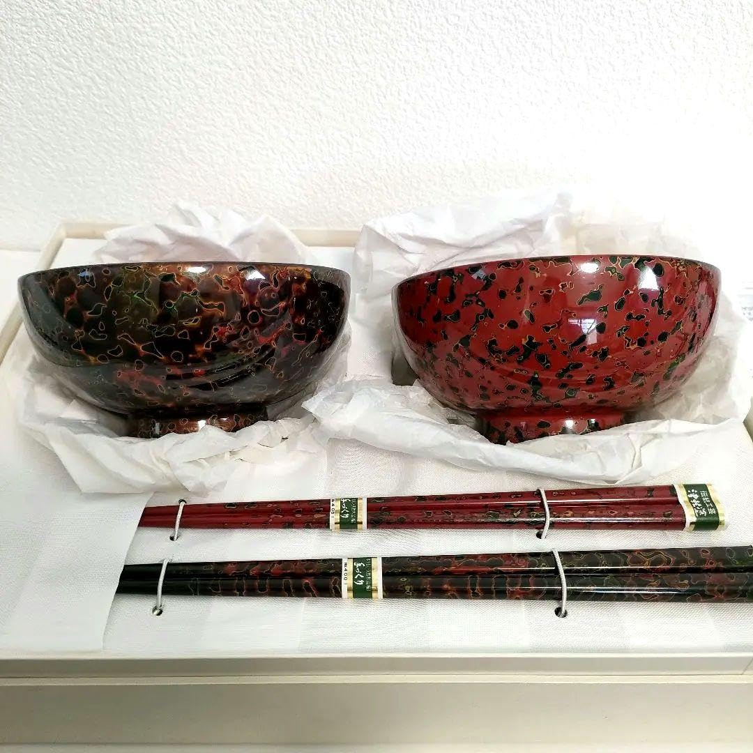 むらた工芸　津軽塗　夫婦椀＆箸セット Amazon.co.jp: 津軽塗 夫婦椀 夫婦箸 : ホーム＆キッチン