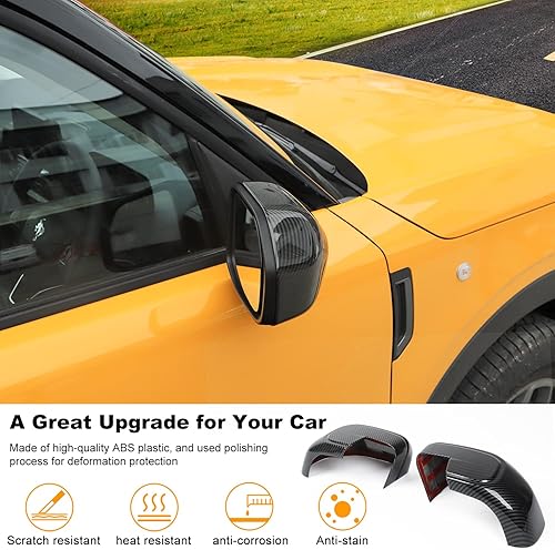 Miniatura 5 de Cubierta de espejo lateral para Ford Bronco Sports 2021-2024+ cubierta de espejo retrovisor (fibra de carbono)