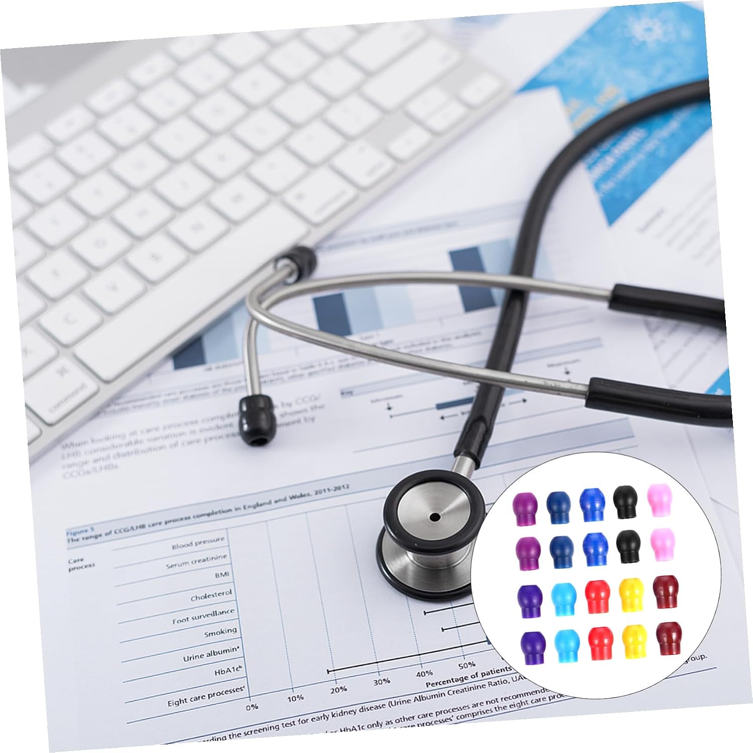 10 Pairs Silicone Stethoscope Earbuds Replacement Ear Tips Material Hospital Clinic Compatible Accessories Random Color