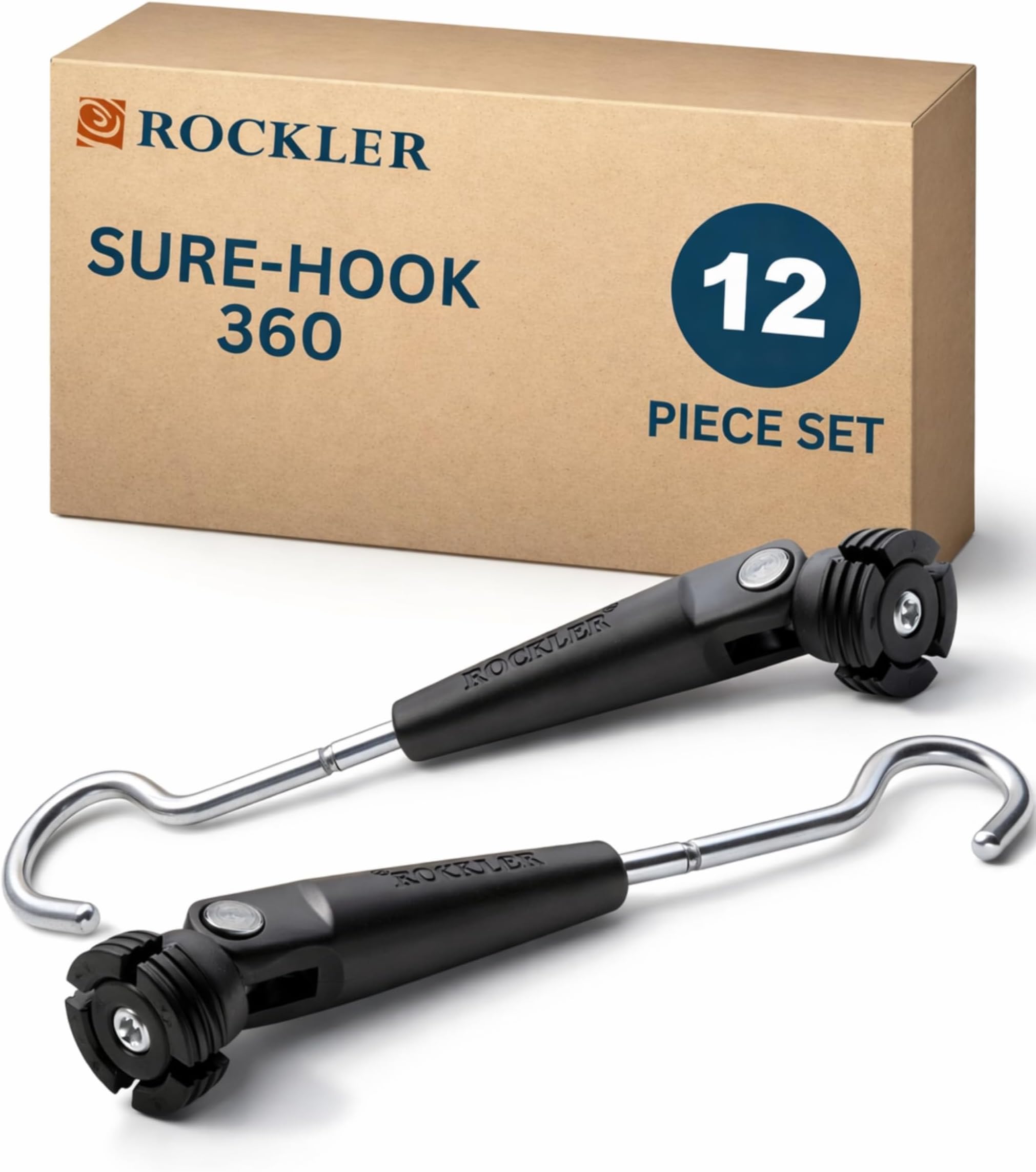 Sure-Hook 360 Universal Painting Rack Tools (12 Pack) - Sure Hook Painter Tools for 3600 Painting Cabinet Doors w/ 35mm Hinges – Cabinet Door Drying Rack Fits Standard 3/4” ID Pipe - Hanging Hooks