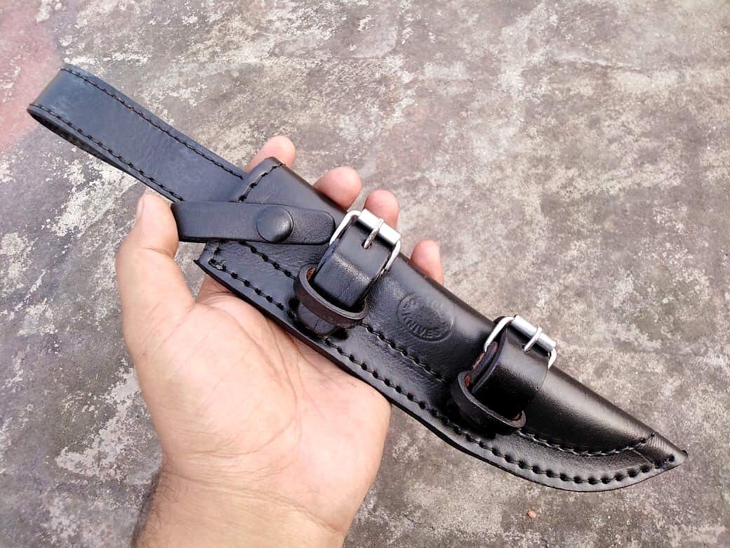 Ottoza Handmade Leather Knife Sheath Side Draw Knife Sheath Bushcraft