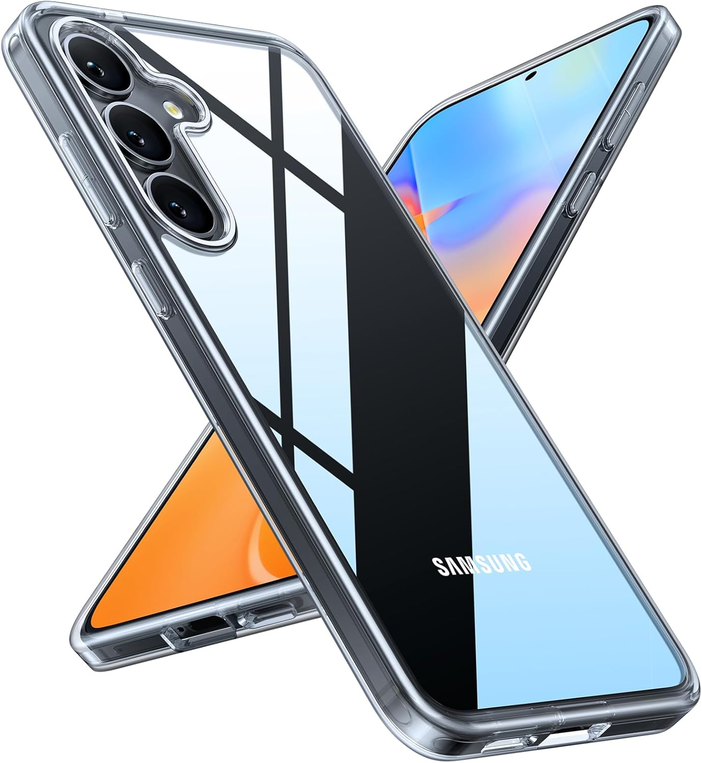 TORRAS Guardian Shockproof for Samsung Galaxy S25 Plus Case, [Non-Yellowing] [12FT Military-Grade Protection] Transparent Slim Case for Samsung S25 Plus Case, Diamond Clear, Hard For Samsung Galaxy S25 Plus Case Clear