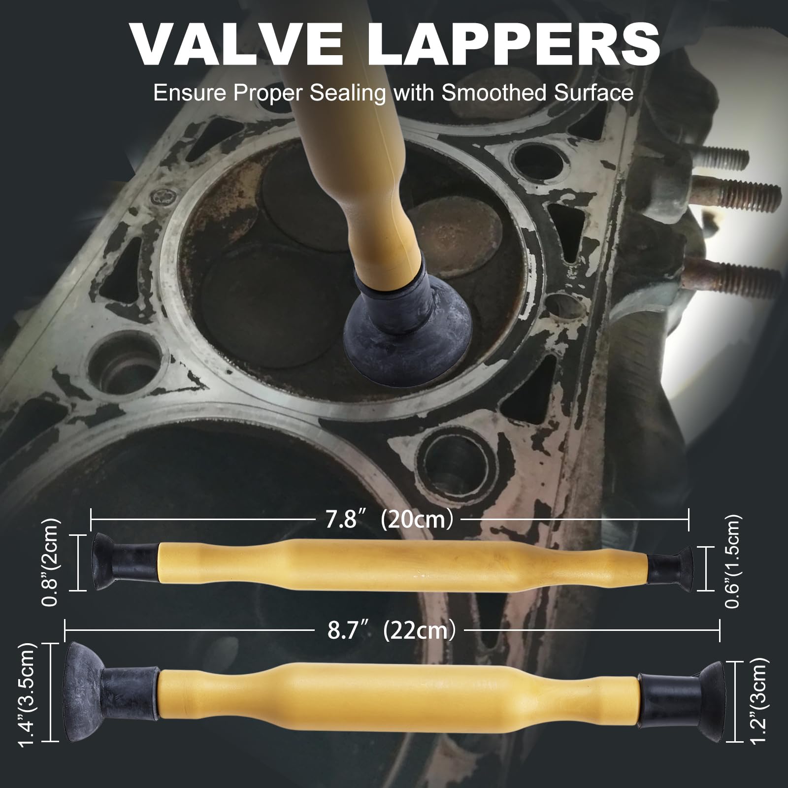 FreeTec 12 Pezzi Compressore Molle Valvole, 16-30mm Set Compressore Molle Valvole con Smerigliavalvole, Morsetto C Massiccio Attrezzo Compressore Molle della Valvola per Motore Auto Moto