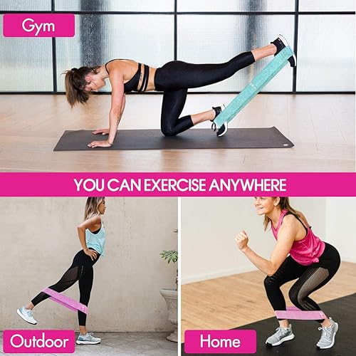 Miniatura 7 de Te-Rich Resistance Bands Fabric Booty Bands for Women Cloth Workout Bands Resistance Loop Bands Non-Slip Thick Squat Bands for Butt Legs Thigh Hip