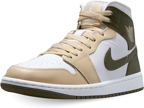 NIKE Chaussures Wmns Air Jordan 1 Mid Code BQ6472-120 Blanc, 40.5 EU