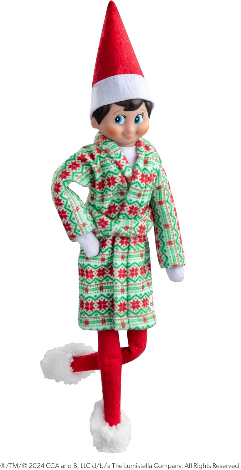 The Elf on the Shelf Holiday Christmas Box Set – Includes Scout Elf, Book, Holiday Robe and Slippers