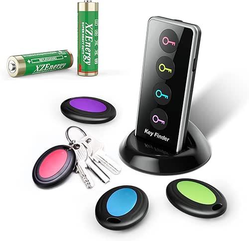 Wireless Key Finder with LED Light (131ft Range) - Easy-to-Use