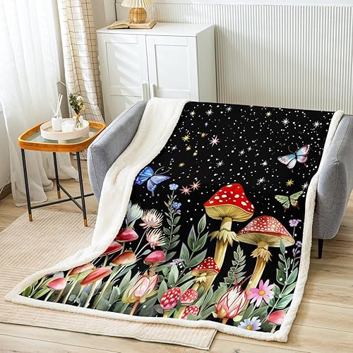 Miniatura 8 de Manfei Manta Kawaii de gatos, manta de cama floral en acuarela para niños y niñas, decoración de habitación de nubes arcoíris para sofá, manta de