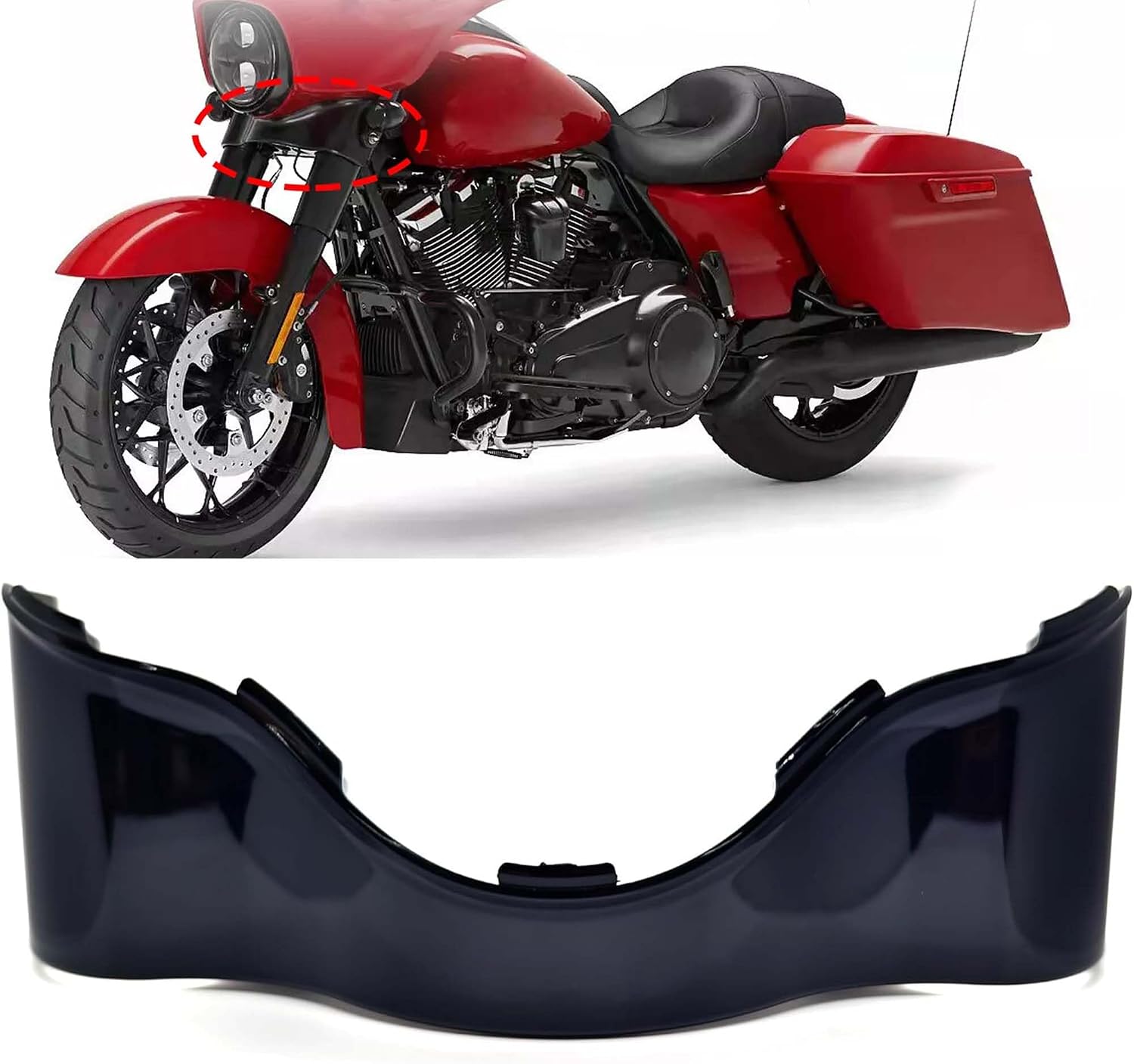 Batwing Fairing Trim Skirt Outer Fairing Lower Trim Skirt Krator Fairing Skirt for Harley Touring Electra Street Glide Ultra Limited FLHX FHLT FLH 2014-2023