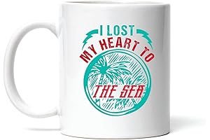 I Wave: A Heart-Shaped Mug for Ocean Enthusiasts