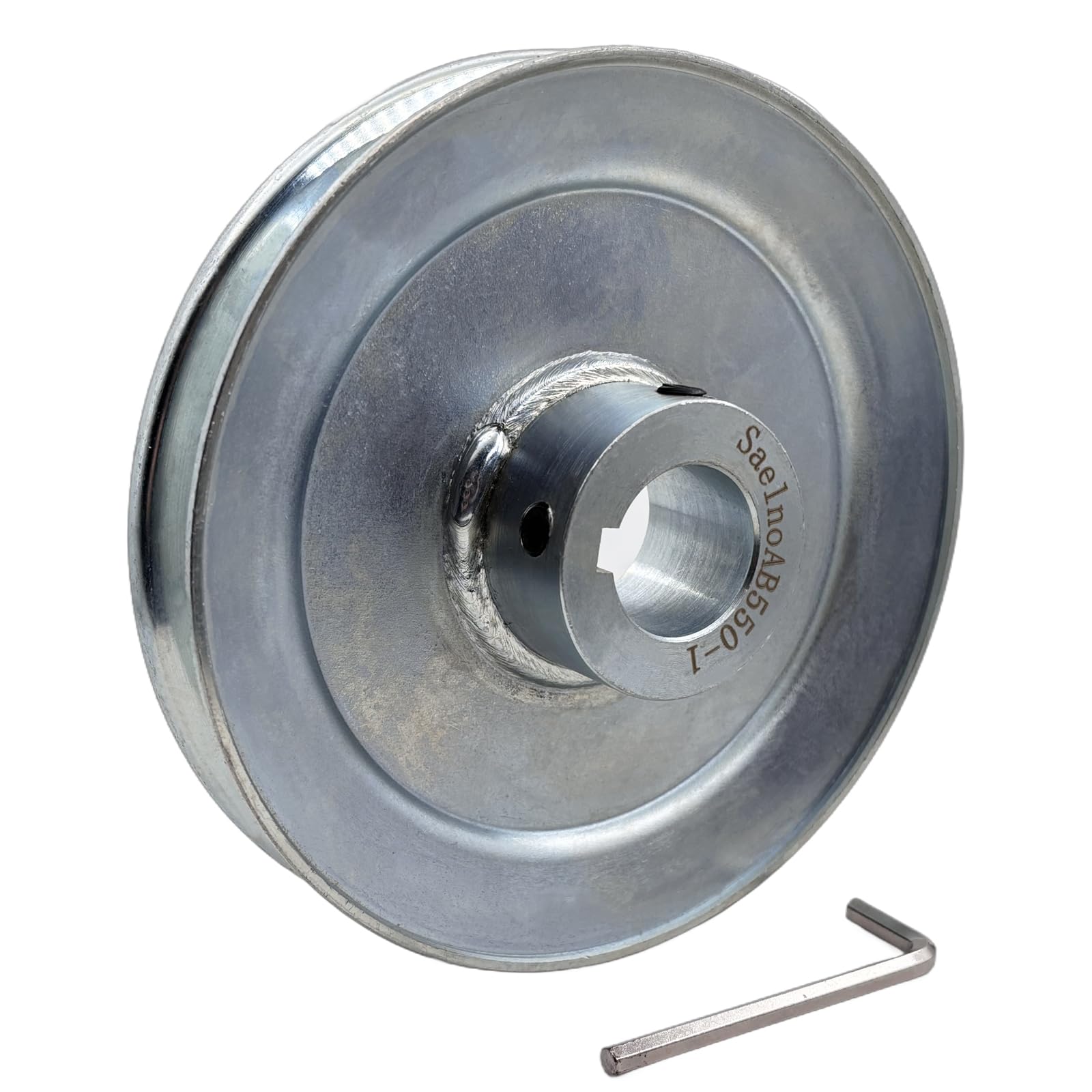 AB550-1 Single Groove Web Sheaves, v Belt Pulley 5.5" OD 1 inch bore,Motor Pulley Carbon Steel for A B 5L 4L V-Belts