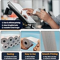 Vista 3 de Rollos de papel para calculadora de 2 1/4 pulgadas x 150 pies, rollos de papel de cinta para máquina de adición de 2 1/4, para HR-10RC, HR-170RC