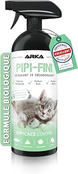 Détachant urine chat 750 ml – spray enzymatique contre odeurs d’urine, vomi & excréments – nettoyant biodégradable sans produits chimiques – textile, litière, canapé, tapis – Pipi-Weg