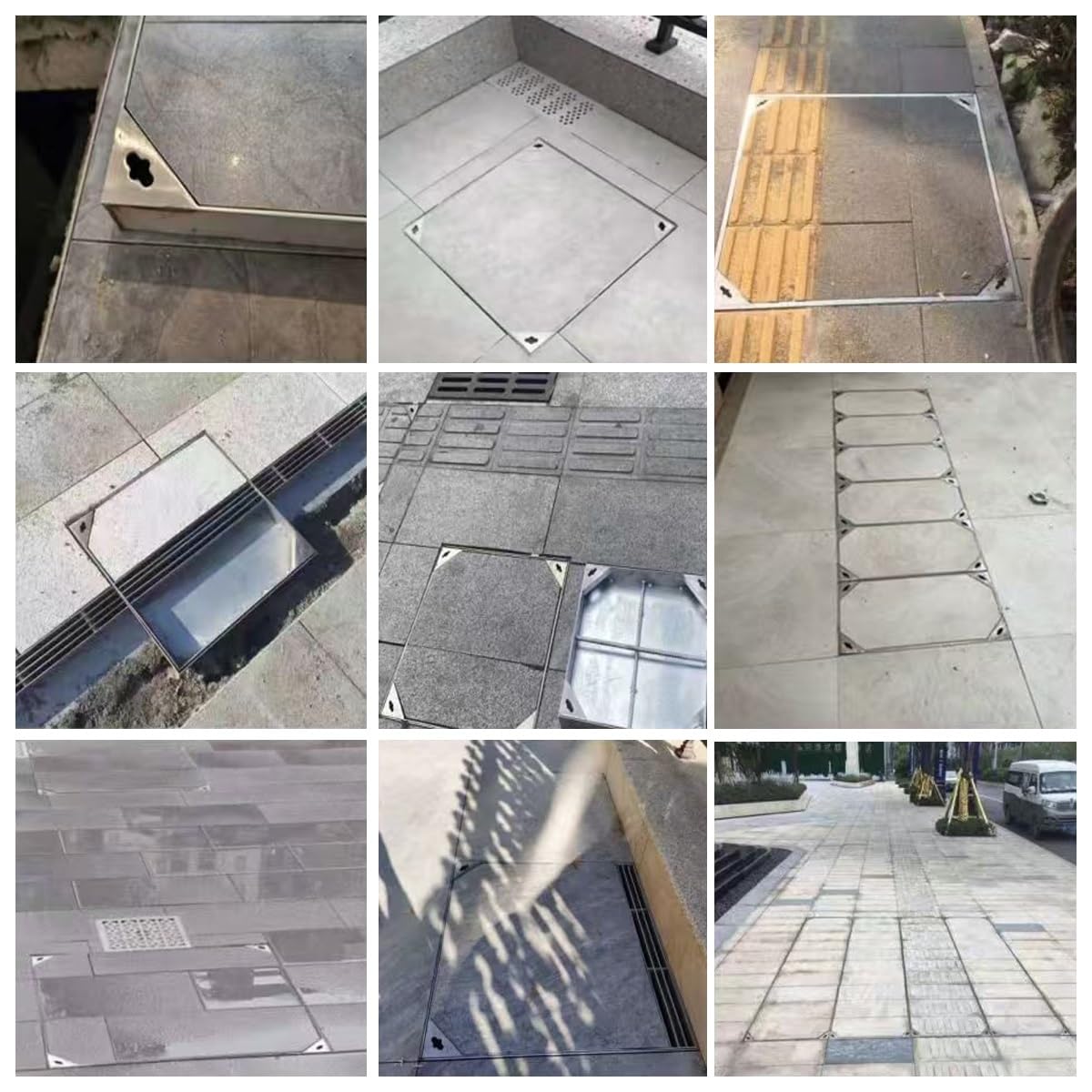 Tapa Inspección Metálica con Asas, Tapa Registro Invisible Cuadrada